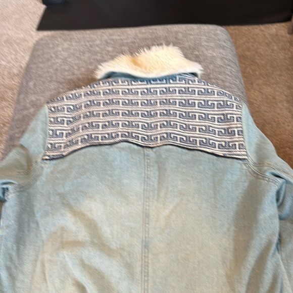 Free People Denim and Sherpa jacket large - Picture 14 of 16